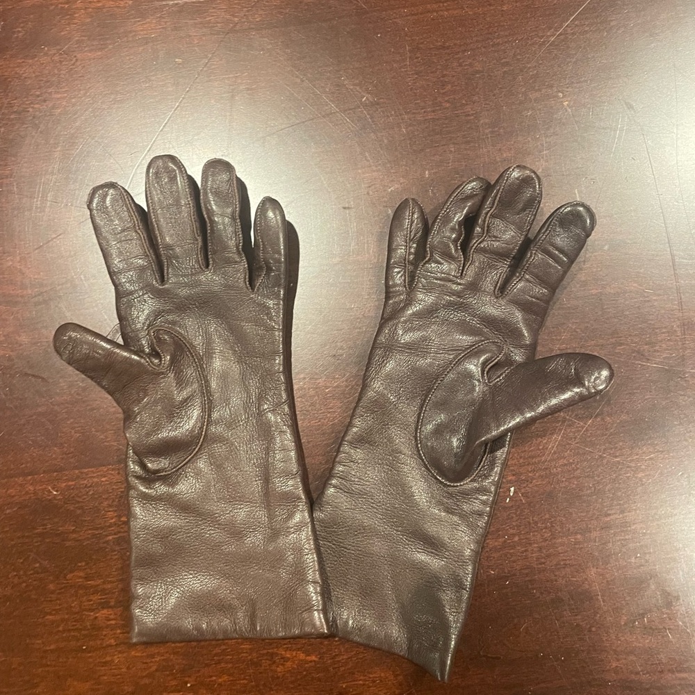 Coach Brown Leather Gloves